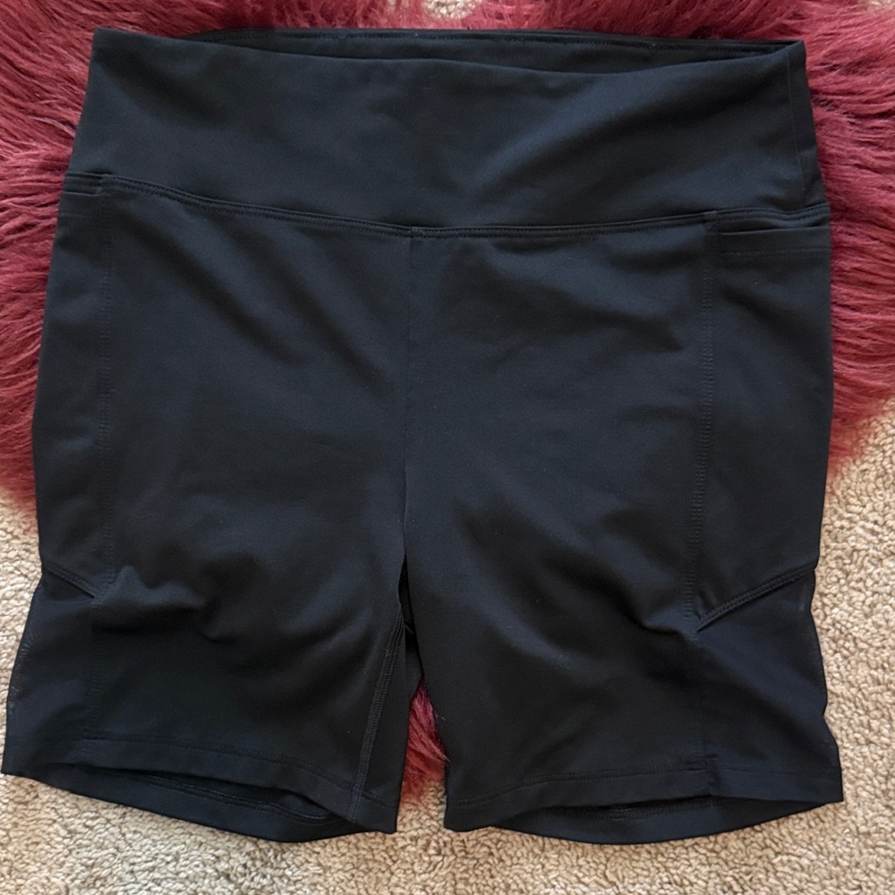 PINK Mesh Women's Black Biker Shorts (M)
